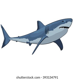 Great White Shark Open Mouth Stock Illustration 393134791 | Shutterstock