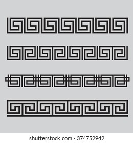 Seamless Greek Pattern Set Stock Illustration 374752957