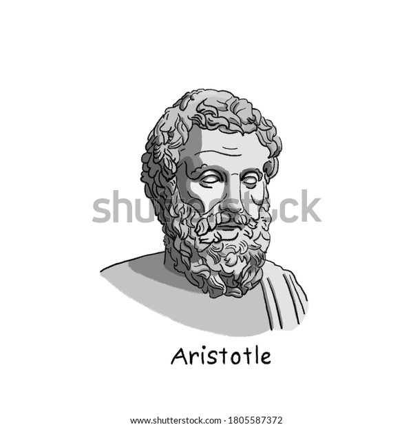 ギリシャの哲学者アリストテレスのスケッチアート のイラスト素材