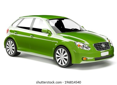 Green 3D Car