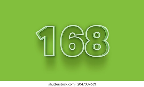 Green 3d Number 168 Isolated On Stock Illustration 2047337663 ...