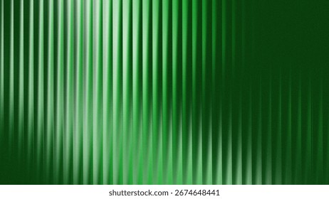 Green abstract background with vertical gradient stripes and soft light effects, perfect for modern digital design