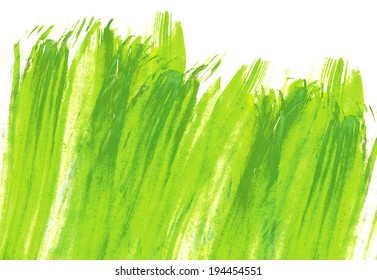 Green Abstract Hand painted watercolor grass background. Design illustration.