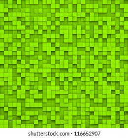 Green abstract image of cubes background
