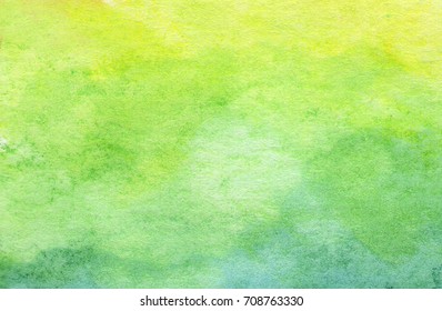 Green abstract watercolor texture background.