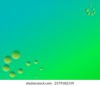 GREEN BACKGROUND WITH BUBBLE ORBIT