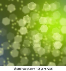 Green background. Gradient. White circles.