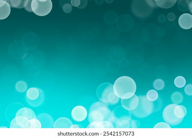 Green background with overlapping translucent circles of various sizes. causing a bokeh effect The circles are blurred and glow softly. It makes the image look dreamy and ethereal.