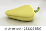 Green bell pepper isolated on a white background, clipping path, paprika, cut out
