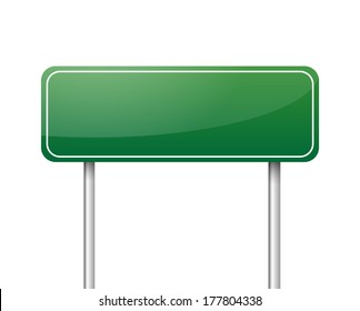 Green Blank Road Sign