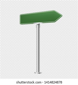 Green Blank Street Sign Isolated Transparent Stock Illustration ...