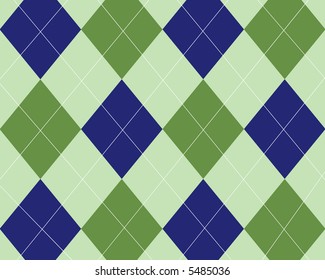Argyle Pattern Blue Green Repeats Seamlessly Stock Vector (Royalty Free ...