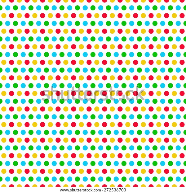 Green Blue Red Yellow Polka Dots Stock Illustration 272536703