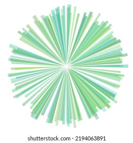 Green And Blue Sunburst Circle Pattern Background.