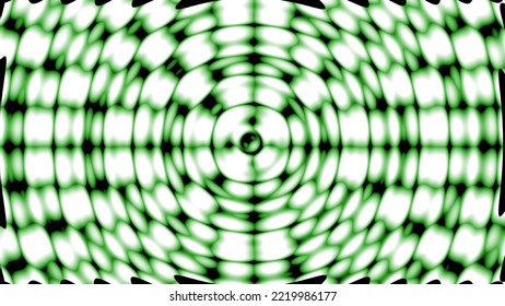 Green Blurry Web Like Connection Lines Pattern On Creative Abstract Background With 3D Rendering Illustration For Energy, Frequency And Physics Concepts