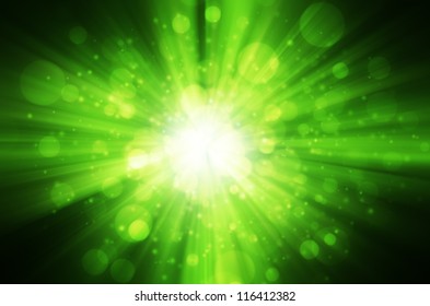 Green Bokeh Light Background