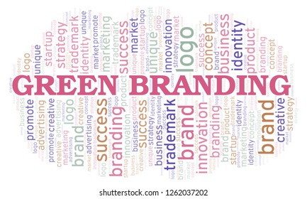 Green Branding Word Cloud Stock Illustration 1262037202 | Shutterstock