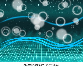 Green Bubbles Background Meaning Round And Space 