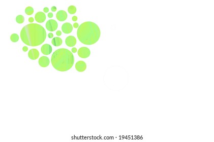Green Bubbles with copy space