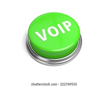 A green button with the voip on it