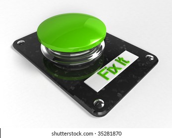 A Green Button With The Words 