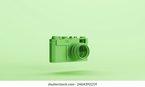 Green camera lens retro style nostalgia soft tones mint background 3d illustration render digital rendering - Powered by Shutterstock