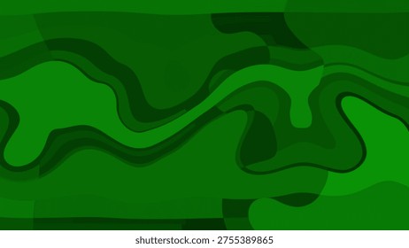 A green camouflage pattern featuring wavy lines in various shades of green, creating a unique and intricate The pattern is abstract and appears to be digitally illustrated. green, camouflage, wavy lines. green camouflage pattern with wavy lines abstract