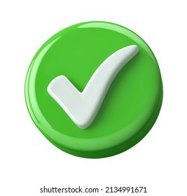 Green Check Mark Icon Approval Sign Stock Illustration 2134991671 ...