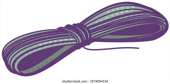 Green climbing rope on white background - Powered by Shutterstock