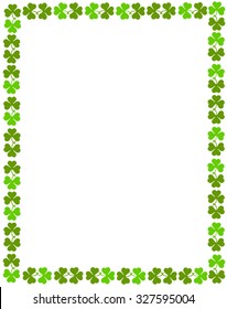 Green clover st. Patrick's Day Background / Border