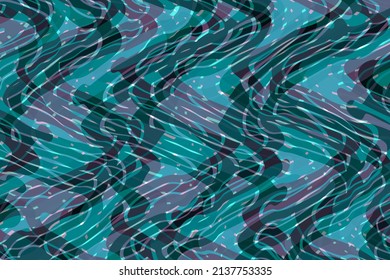 A Green Coral Ocean Wave Underwater Current Waves Abstract Water Currents Background