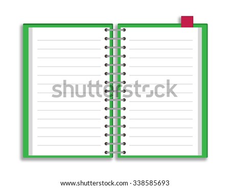 Green cover notebook