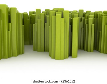 Green cubes abstract background