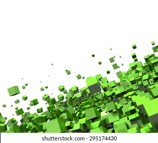 green cubes background 2