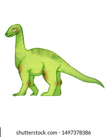 long neck green dinosaur