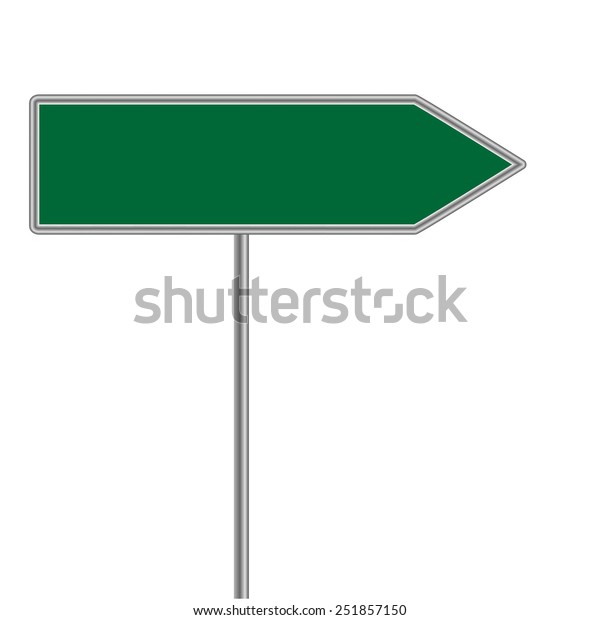 Green Direction Sign Illustrator Stock Illustration 251857150 ...