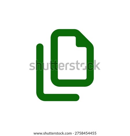 A green document icon on a white background, used for digital documentation or file representation.