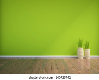 green empty interior