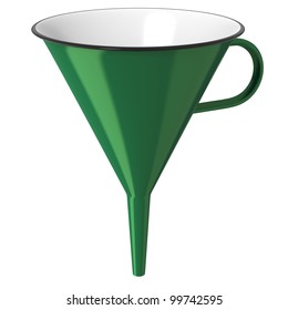 Green Enamel Funnel Cone Isolated On Stock Illustration 99742595 ...