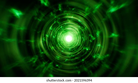 Green Energy Flare Swirl Background