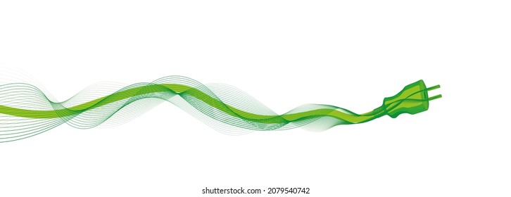 Green Energy Symbolizes On A White Background.