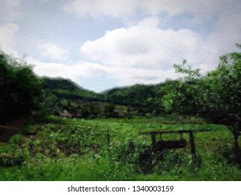 Green field background