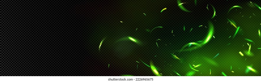 Green fire sparks overlay effect, burning flame with flying particles on transparent background. Abstract burning campfire, magic glow, energy with random embers in air, Realistic  illustration - Powered by Shutterstock