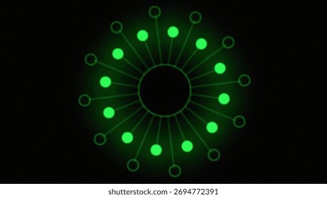 Green floating orb visual motion graphics 