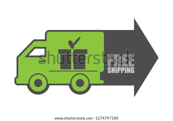 Green free\
shipping graphic label sticker or icon design for promotional\
campaign or business marketing material\
\
