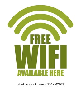 Green Free Wifi Available Here Infographics Stock Illustration ...