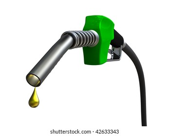 Green Fuel Nozzle Golden Droplet On Stock Illustration 42633343 