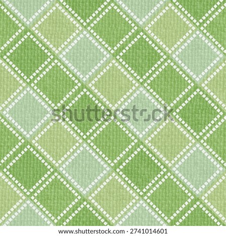 Green geometric square line pattern, seamless textured grid background, abstract linear design, modern repeating shapes, decorative green textile surface for interior surfaces, textiles, and product design