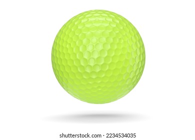 Green golf ball isolated on white background. 3d rendering of sport accessories for team playing games - Powered by Shutterstock