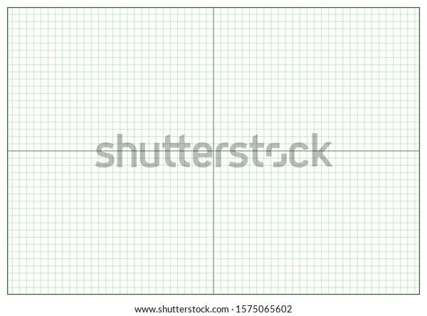 Green graph paper, size A2,
divided into 4 parts And has a thick solid line as the edge of the
paper